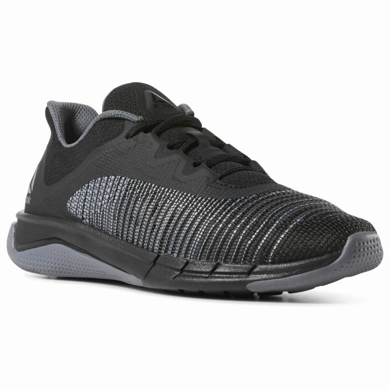 Reebok Fast Tempo Flexweave® Bežecké Tenisky Damske - Čierne/Siva/Strieborne XV4410TV